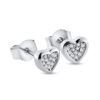 Billede af By Pind ørestikker sølv  "Sparkling heart" hjerte med zirkoniasten