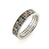 Billede af Colorful By Pind "Rainbow" ring sølv rhod. synt. stene 