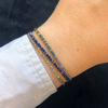 Billede af By Pind Colorful armbånd sølv forgyldt med iolit og London blå topas