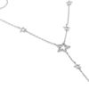 Billede af *By Pind Y-halskæde sølv rhodineret med vedhæng stjerner med zirkoniasten (40+5cm)