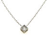 Billede af Classic by Pind halskæde sølv rhod med synt.zirkonia firkantet fatning 40+5cm
