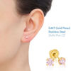 Billede af Inverness Home Ear Piercing Kit - Lav selv hul i ørene (komplet sæt kugle 3 mm forgyldt pink ice)