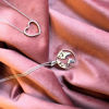 Billede af By Pind halskæde sølv rhodineret hjerte med zirkoniasten