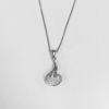 Billede af *By Pind halskæde sølv rhodineret med zirkonia (50 cm)                               