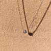 Billede af By Pind halskæde sølv rhodineret med vedhæng med zirkoniasten (40+5 cm)